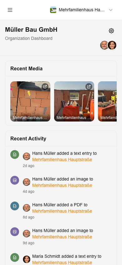 Organization Dashboard with Custom Branding — Mobile